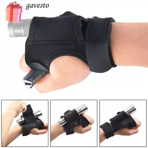 Găng tay đèn pin lặn biển GAVESTO, Giá đỡ đèn pin LED dưới nước đàn hồi cao su tổng hợp, Găng tay dây đeo cổ tay có thể điều chỉnh mềm mại bền bỉ cho thể thao dưới nước