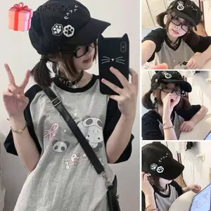 Mũ nồi GAVESTO, Y2k Lolita JK Newsboy Mũ, Mũ bóng chày ngọt ngào thời trang Nhật Bản dễ thương dành cho nữ