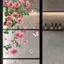 {AKIN} 1 Decal dán cửa sổ hình bướm hoa hồng hồng màu xanh lá cây tự dính để trang trí kính phòng khách gia đình {a}