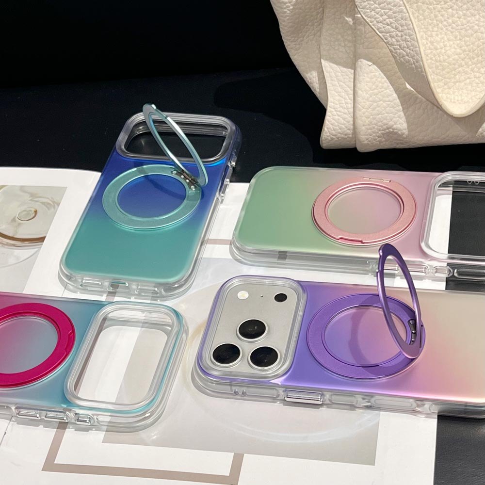 Ốp Lưng Cứng Tương Thích Với iPhone 15 15Pro 15ProMax 16 16Pro 16ProMax 17 17Pro 17ProMax Ốp Nam Châm Họa Tiết Chặn Màu Gradient