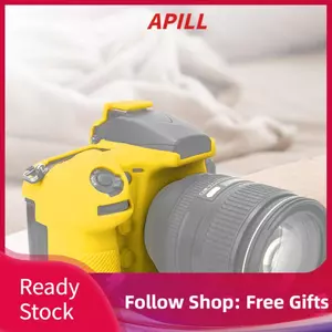 Apill Vỏ bảo vệ máy ảnh bằng silicon Tbest Vỏ mềm có thể co giãn bền cho D810 Ngụy trang màu vàng đỏ đen (Vàng)