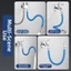 {WELV}Stainless Steel Hose Protector 50cm Flexible Bendable for Car Wash and Gardening