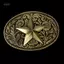 PNPIA- Retro Bronze Star MensBelt Bule Cowboy Western Hợp kim kim kim loại lớn