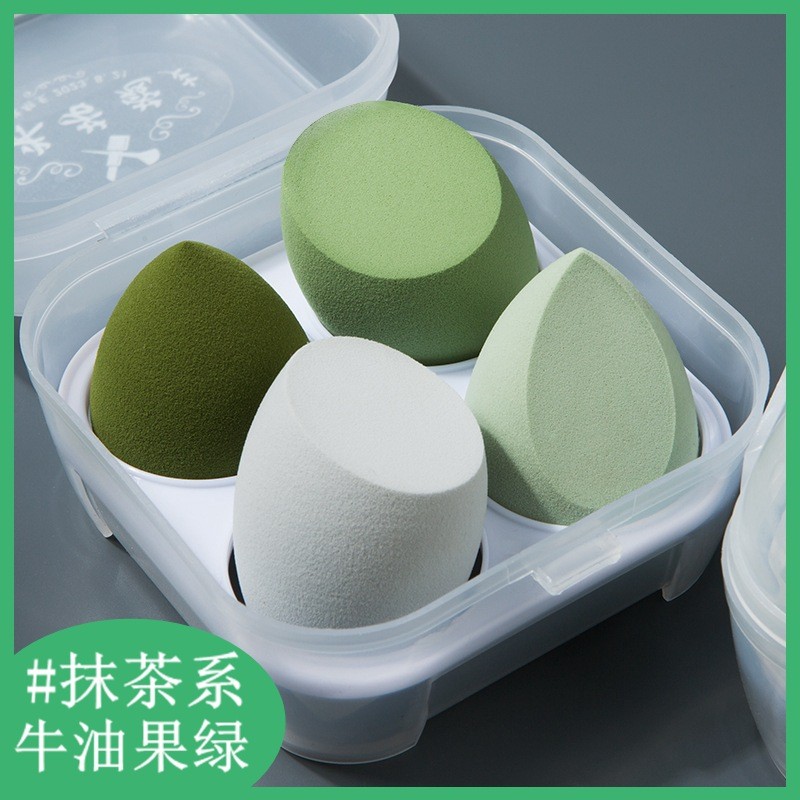 [XT] Set 4 Bông Phấn Trang Điểm Mềm Mịn Kèm Hộp Đựng Sang Trọng Siêu Tiện Lợi Khô Ướt Đều Dùng Được