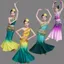 ✿ Trang Phục Truyền Thống Thái Lan Cho Trẻ Em Bé Gái Một Vai Chuyển Đổi Nàng Tiên Cá Đầm Liên Hợp Quốc Sự Kiện