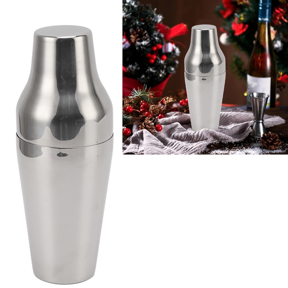 Bình lắc đồ uống bằng thép không gỉ 2 mảnh NEAVERLER, Máy rửa chén bằng thép không gỉ Máy trộn Martini an toàn, Bộ bình lắc đồ uống phong cách Pháp