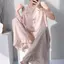Bộ đồ ngủ mùa xuân mùa hè dành cho nữ không tay có đệm ngực Phong cách có thể mặc bên ngoài Quần ống rộng dáng rộng Đồ ngồi Cotton chống va đập Sil