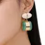WEETW Vintage Stud Bông Tai, Retro Charm Hình Học Vuông Tòn Ten Bông Tai, Tính Khí Nhựa Trang Sức Phụ Kiện Mùa Hè Bohemian Dangle Bông Tai