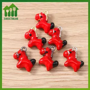 SWEET 5 Chiếc Hợp Kim Kẽm Dễ Thương Ngựa Quyến Rũ Mặt Dây Cho Trang Sức Dụng Cụ Làm Bông Tai Nelace Vòng Tay Phụ Kiện DIY Quà Tặng Cung Cấp n