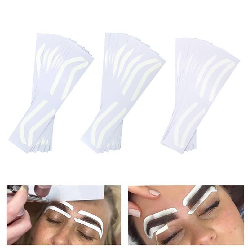 E-WOITD 10 Cặp Thiết Kế Lông Mày Dùng Một Lần Stencil Lông Mày Tint Airbrush Phụ Kiện Stencil Cho Lông Mày Định Hình E-WOITD