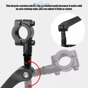 E-WOITD Xe Đạp Leo Núi Gương Chiếu Hậu Xe Đạp Điện Gương Phẳng 360 Độ Có Thể Điều Chỉnh Phản Quang Gương Đảo Chiều Phụ Kiện Đi Xe Đạp E-WOITD