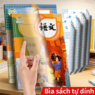 Bọc sách vở decal trong suốt chống nước chống rách keo dán tốt đủ kích thước tặng nhãn vở học sinh