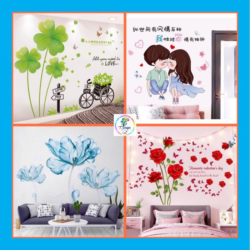 "Decal dán tường trang trí phòng khách và phòng ngủ - mẫu mã đa dạng, sáng tạo"