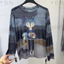 Milyfashion Hoạt Hình Cáo In Gạc Áo Thun Dài Tay Mùa Hè Phong Cách Mới Rời Mỏng Hơn Nhìn Xuyên Qua Kem Chống Nắng Top