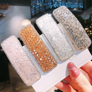 Phiên Bản Hàn Quốc Kẹp Tóc Bên Kẹp Báo Chí Kẹp Pha Lê Cô Gái BB Kẹp Tóc Gãy Nổ Kẹp Phụ Kiện Tóc EODM