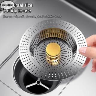CLEARLINE Bộ lọc thoát nước bồn rửa chén, Nút chặn bồn rửa bằng thép không gỉ 304 3 trong 1, Chất khử mùi nâng cấp Bật lên Bộ lọc bồn rửa cao cấp cho nhà bếp