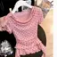 Phiên bản Hàn Quốc Cổ tròn chấm bi sang trọng Không đều Xù khâu áo thun ngắn tay nữ 20