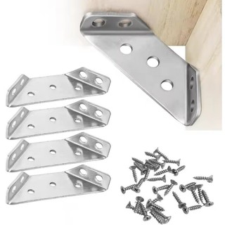 Đầu nối góc nội thất bằng thép không gỉ đa năng - Giá đỡ cố định hình tam giác có vít
