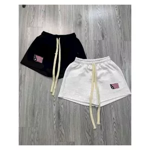 Quần đùi cộc short 2 da ép Hàn L1 chất dày, form đứng, trẻ trung, hình lá cờ mỹ -chang3158