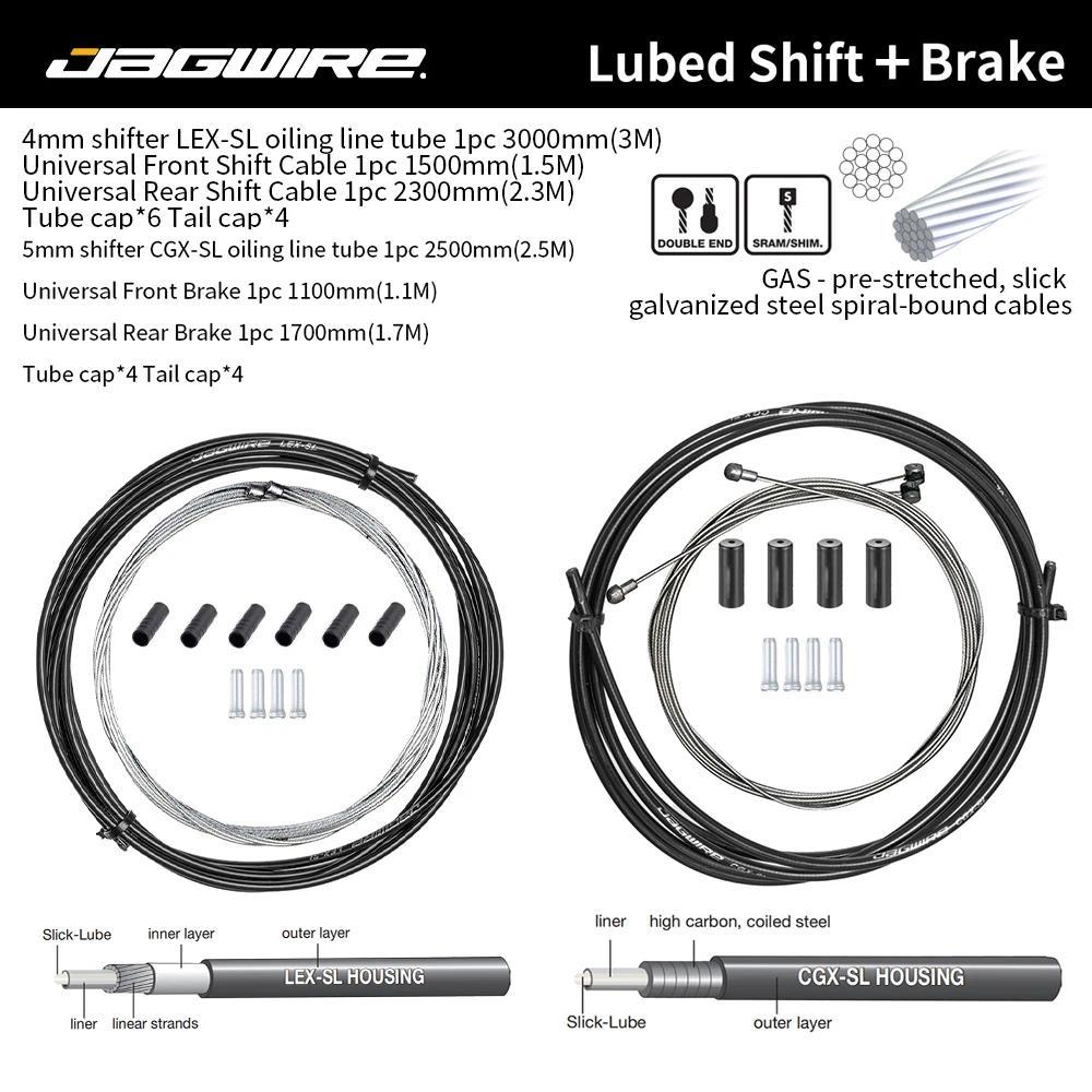 JAGWIRE Complete Universal Road MTB Shift / Cáp phanh 4 / 5mm Derailleur Bộ cáp phanh Phụ kiện Giáng sinh WinterCycling Phần