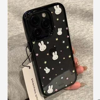 Thích Hợp Cho IPhone 16 15 14 13 12 11 Pro Max X XR XS 7 8 Plus Vỏ Điện Thoại Thỏ Dễ Thương Mèo Acrylic Nơ Vỏ Cứng LBK