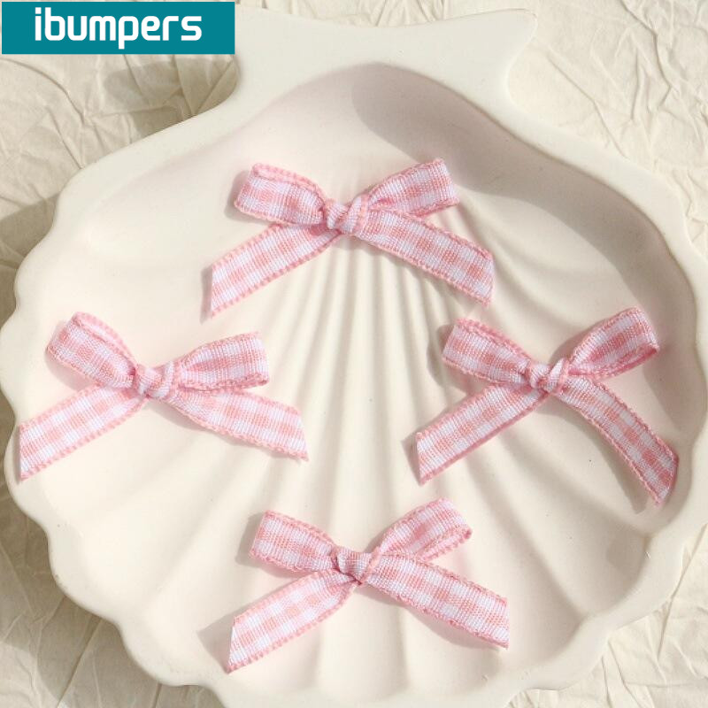 Ibumpers DIY Vỏ Điện Thoại Chất Liệu Bộ Trái Tim Nhựa 3D, Quyến Rũ Miệng Lớn Ngộ nghĩnh, Nơ Gingham & Hoa Houndstooth PVC cho Vỏ iPhone
