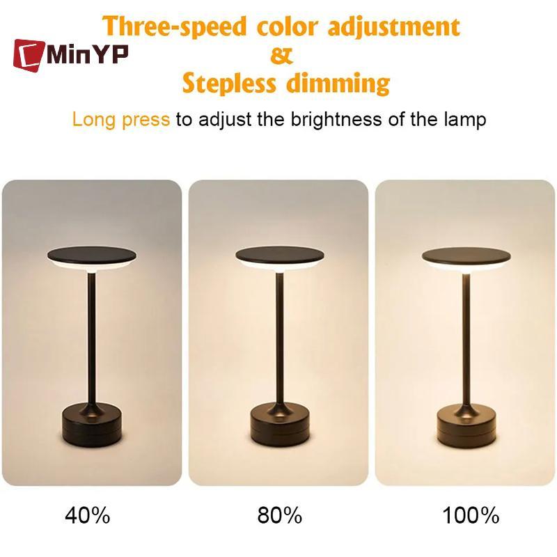 CMinYP LED cảm ứng, sạc USB, đèn bàn/ngủ di động, đọc sách, dùng phòng ngủ, nhà hàng, khách sạn, không dây