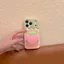 Thích hợp cho Apple 17promax Bracket Strawberry Mirror Phone Case iPhone17 / 16 / 15 / 14pro Fun Case