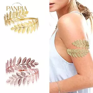 PNPIA- Vòng tay lá nguyệt quế La Mã bằng kim loại Hy Lạp Vòng tay trên cánh tay Cuff Armlet