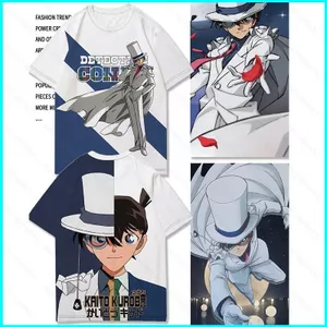SY3 Thám Tử Lừng Danh Conan Kid the Phantom Thief Vải Cosplay 3D Mùa Hè Áo Thun Anime Tay Ngắn Top YS3