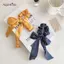 AqToCna Satin Ruột Lớn Ngọt Dây Buộc Tóc Đơn Giản Nơ Thời Trang Mour Dây Tóc AqToCna