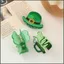 SQ St Patricks Ngày Acrylic lấy kẹp cỏ ba lá trefoil màu xanh lá cây móng vuốt kẹp Mũ đội đầu Phụ kiện