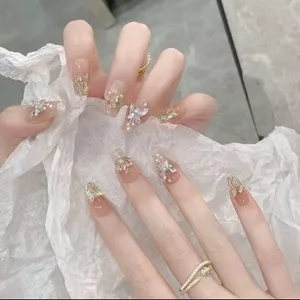 Bạn Cánh Bướm Handmade Móng Tay Bướm Sáng Cao Cấp Làm Trắng Khí Chất Không Khí Đeo Miếng Dán Móng Tay
