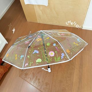 Mori Series Hoa Tươi Ô Trong Suốt Dày Gấp Hướng Dẫn Sử Dụng Tự Động Tay Cầm Dài Ô Hình Ảnh Giá Trị Cao Dụng Cụ Tiện Dụng DE8F