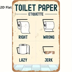 CIFbuy Ngộ nghĩnh Phòng Tắm Tường Ký Giấy Vệ Sinh Nghi Thức Trang Trí 15cm x 20cm Nghệ Thuật Nhà