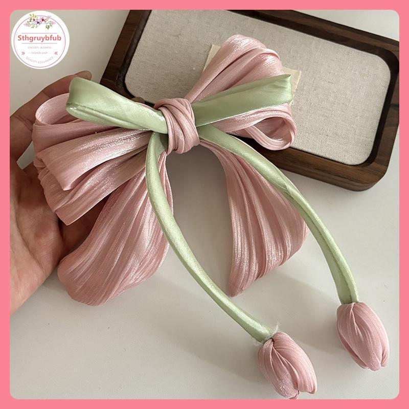 STHB Thời Trang Ngọt Ngào Ruy Băng Tóc Cho Nữ Bé Gái Dễ Thương Thanh Lịch Nơ Kẹp Tóc Tinh Tế sels Phụ Kiện Tóc Quà Tặng VN