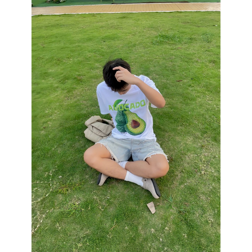 （Giao hàng 24h）Angela Áo thun form rộng Trái cây mùa hè unisex nam nữ tay ngắn cổ tròn kèm quà (cotton 2 chiều)