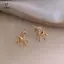 Bông tai động vật dễ thương mới dành cho nữ Tính khí Ngựa đính đá Tai cô gái Trang sức tiệc sinh nhật [Mina]