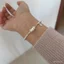Vòng tay bạc tan vỡ Baguette Cat, Món quà thích hợp ngọt ngào dễ thương cho bé gái sinh ra, Vòng tay phù hợp cho bạn gái đơn giản
