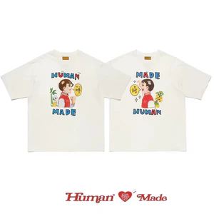 Chất Lượng Cao Bán Áo Sơ Mi Thường Ngày HU MAN Hoạt Hình Bé Trai In Hình 100% Cotton Cổ Tròn Áo Thun Unisex Hàng Có Sẵn
