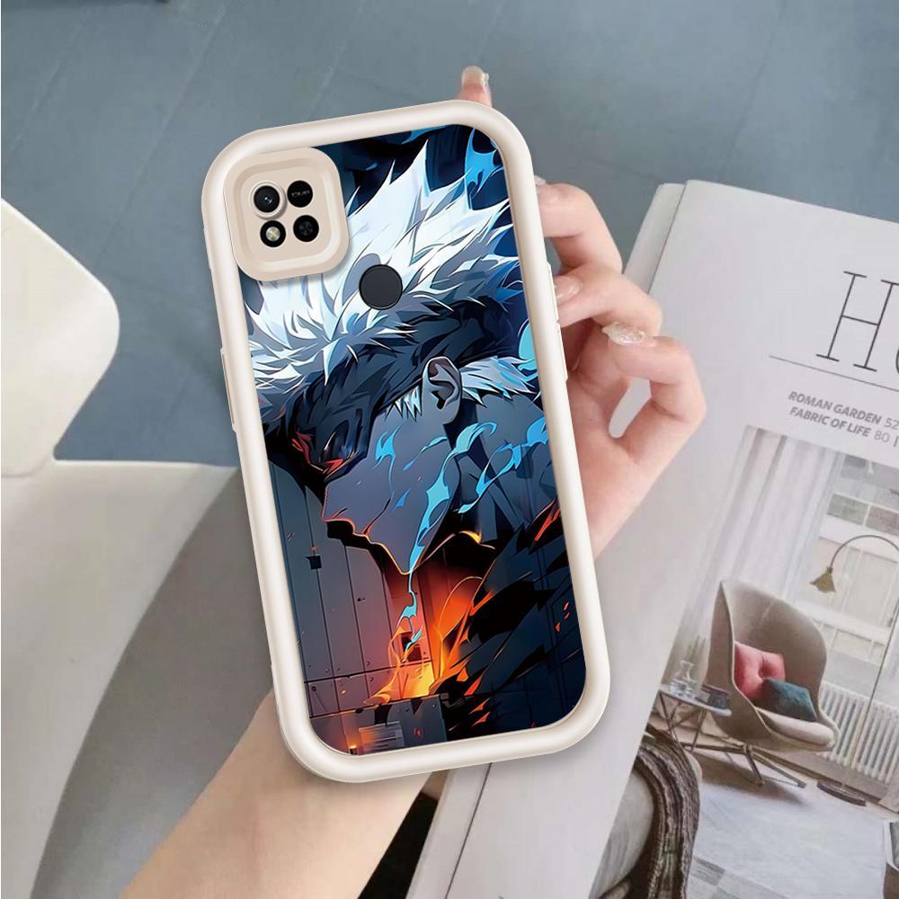 Ốp Lưng Cho Redmi 9C 10C 10A Hoạt Hình Silicon Điện Thoại Thông Minh Mềm TPU Jujutsu Kaisen Anime Mắt Thiên Thần Mặt Sau Chống Sốc