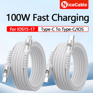 Cáp dữ liệu sạc nhanh PD100W Type C / IOS Đa năng Cáp dữ liệu sạc xe bện mật độ cao 2m / 3m cho điện thoại Máy tính bảng, máy tính xách tay