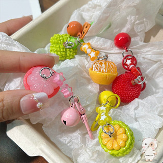 【Chamvn】Móc khóa điện thoại hình trái cây 3D đáng yêu tươi mới. hình ngôi sao và chuông phụ kiện dễ thương