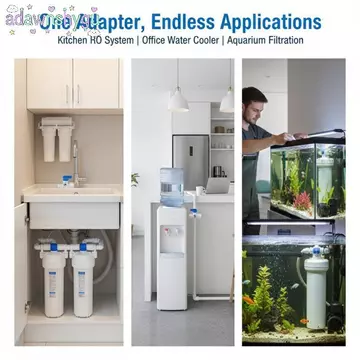 Adawnshygu 1 2 Nữ Đến 1 4 3 8 Nam Ren Diverter Van Máy Lọc Nước Adapter RO Lọc Nước Đầu Nối Chống Rò Rỉ Cho Bồn Rửa Nhà Bếp Sử Dụng Của Tôi