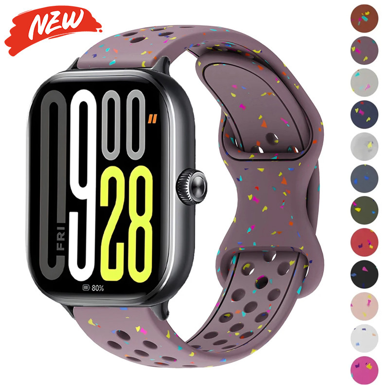 Dây Đeo Silicon Cho Mi Band 10Pro 9Pro 8Pro Dây Thể Thao Cho Redmi Watch 6 5 4 Vòng Tay Màu Kẹo