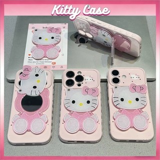 Giá đỡ gương hình mèo KT dễ thương 3 trong 1, tương thích với ốp lưng điện thoại iPhone 17 16  13 12 11Pro max 14 15 Pro