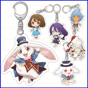 SQ3 Shangri-La Frontier Anime Móc Khóa Móc Khóa Túi Hoạt Hình Mặt Dây Chuyền Móc Chìa Khóa Emul Arthur Sunraku Psyger-100 Quà Tặng QS3