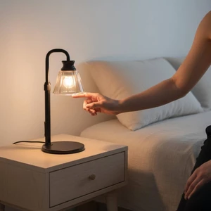 Thiết kế trang trí Đèn nóng chảy thơm có thể điều chỉnh độ sáng Không có ngọn lửa Đèn thơm 2 bóng đèn bao gồm cho phòng ngủ