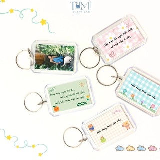 [IN THEO YÊU CẦU] Móc Khoá Thông Điệp In 2 Mặt Theo Yêu Cầu, Móc Khoá In Ảnh Kèm Lời Nhắn - chit