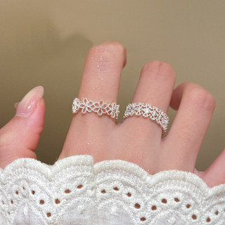 Nhẫn Thiết Kế Ren Cung Điện Zircon Có Thể Điều Chỉnh Mở Nhẫn Dành Cho Nữ Hàn Quốc Ngọt Ngào Thiết Kế Ánh Sáng Sang Trọng Cao Cấp Xếp Chồng Thời Trang Và Nhẫn Đa Năng
